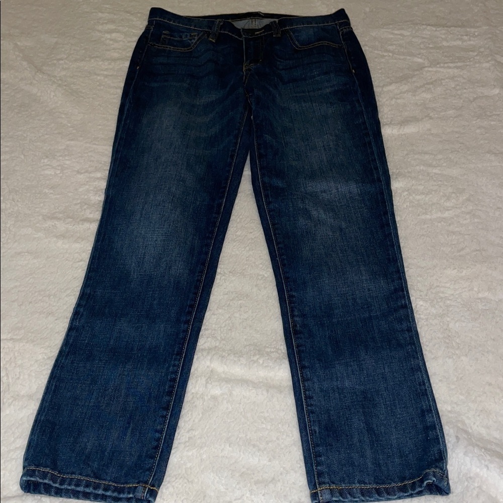Joe Fresh Dark Blue Straight Jeans. Slouchy Boyfriend. Size 0/25. - Picture 6 of 10